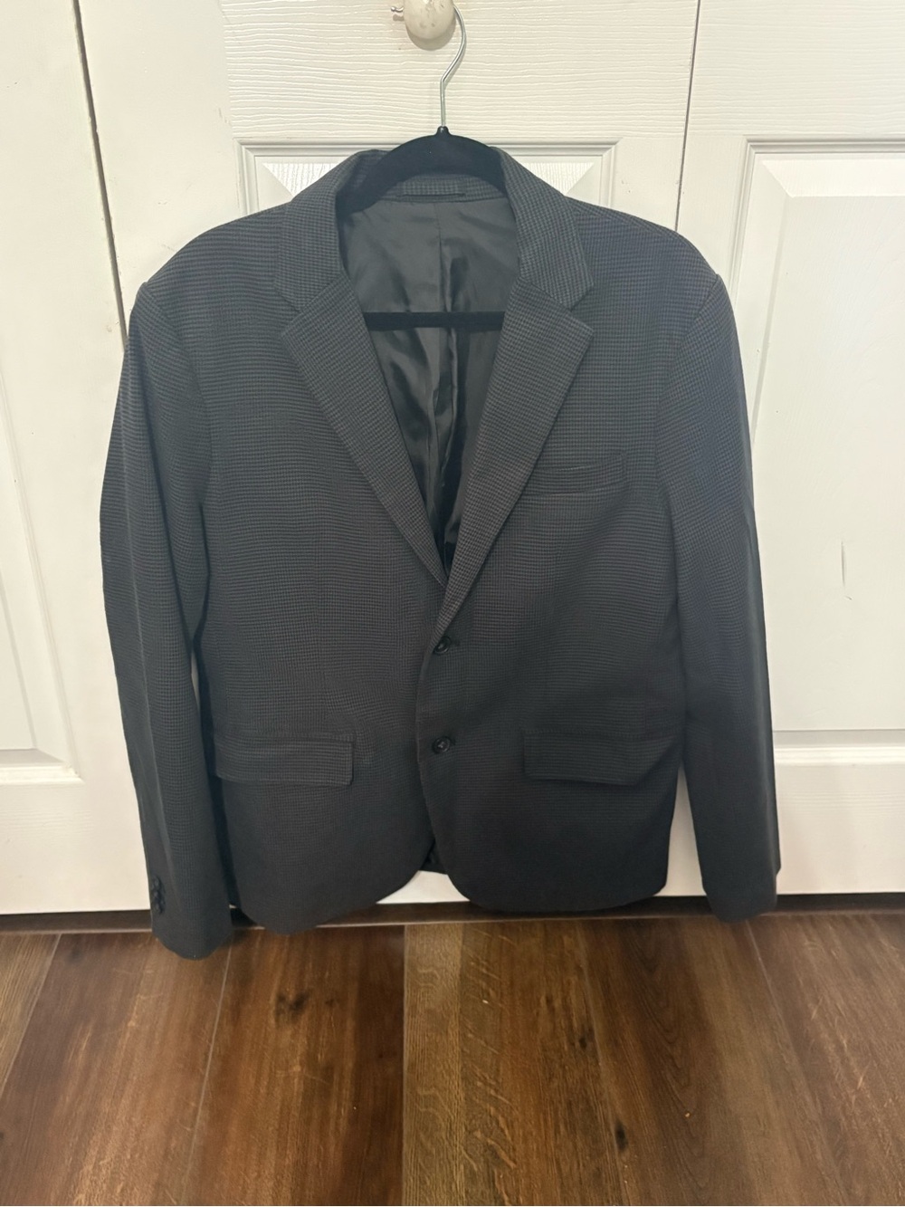 Old Navy Dark Charcoal Micro-Check Sport Coat